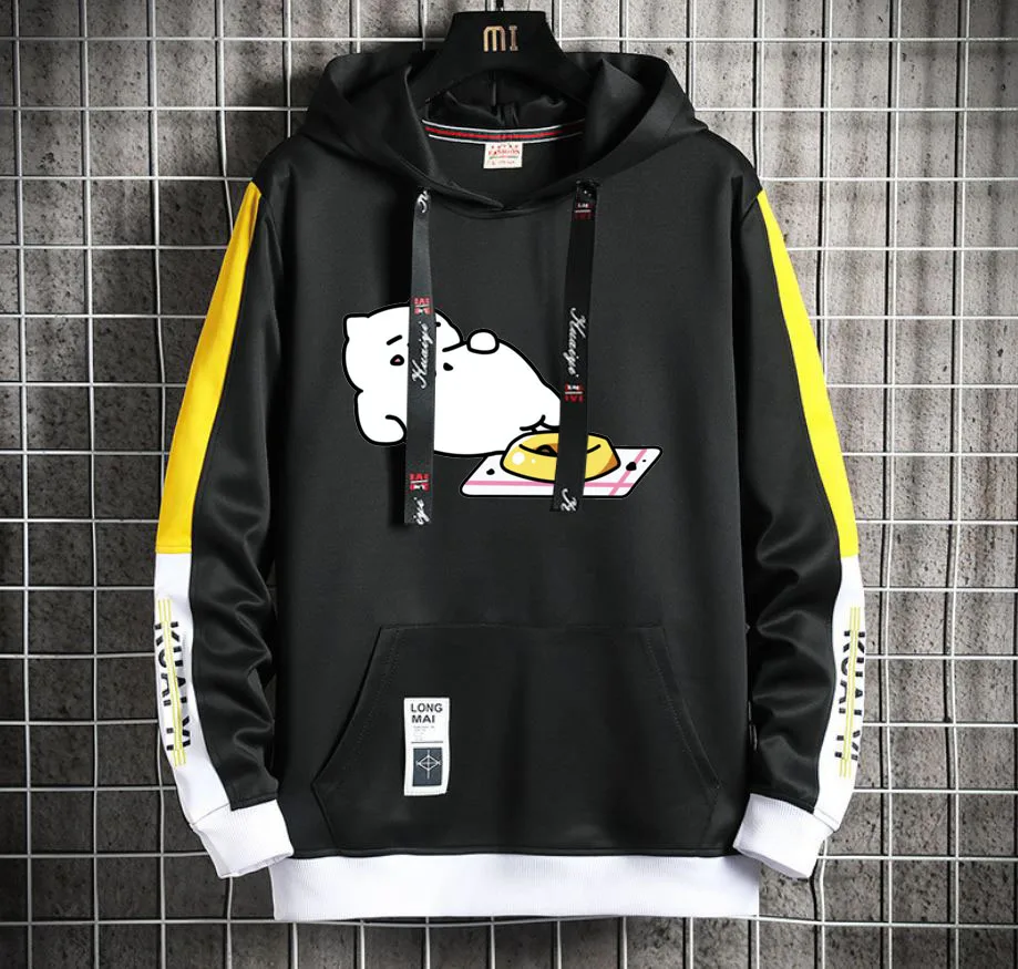 

anime Neko Atsume Hoodie teenagers Popular Harajuku Hoodeds Pullover Streetwear Casual Fake Two-Piece jacket coat