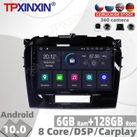 6128gb android 10 for suzuki vitara 4 2014 2018 car radio multimedia video player navigation gps accessories no 2din 2 din dvd