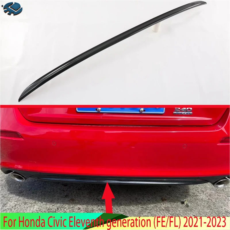 

For Honda Civic Eleventh generation (FE/FL) 2021-2023 Car Accessories ABS Chrome Rear Bumper Skid Protector Guard Plate