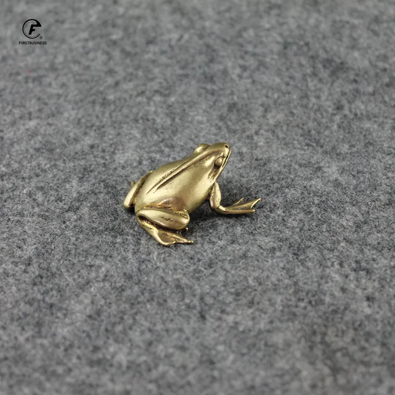 Винтажные медные маленькие фигурки лягушек офисные настольные украшения