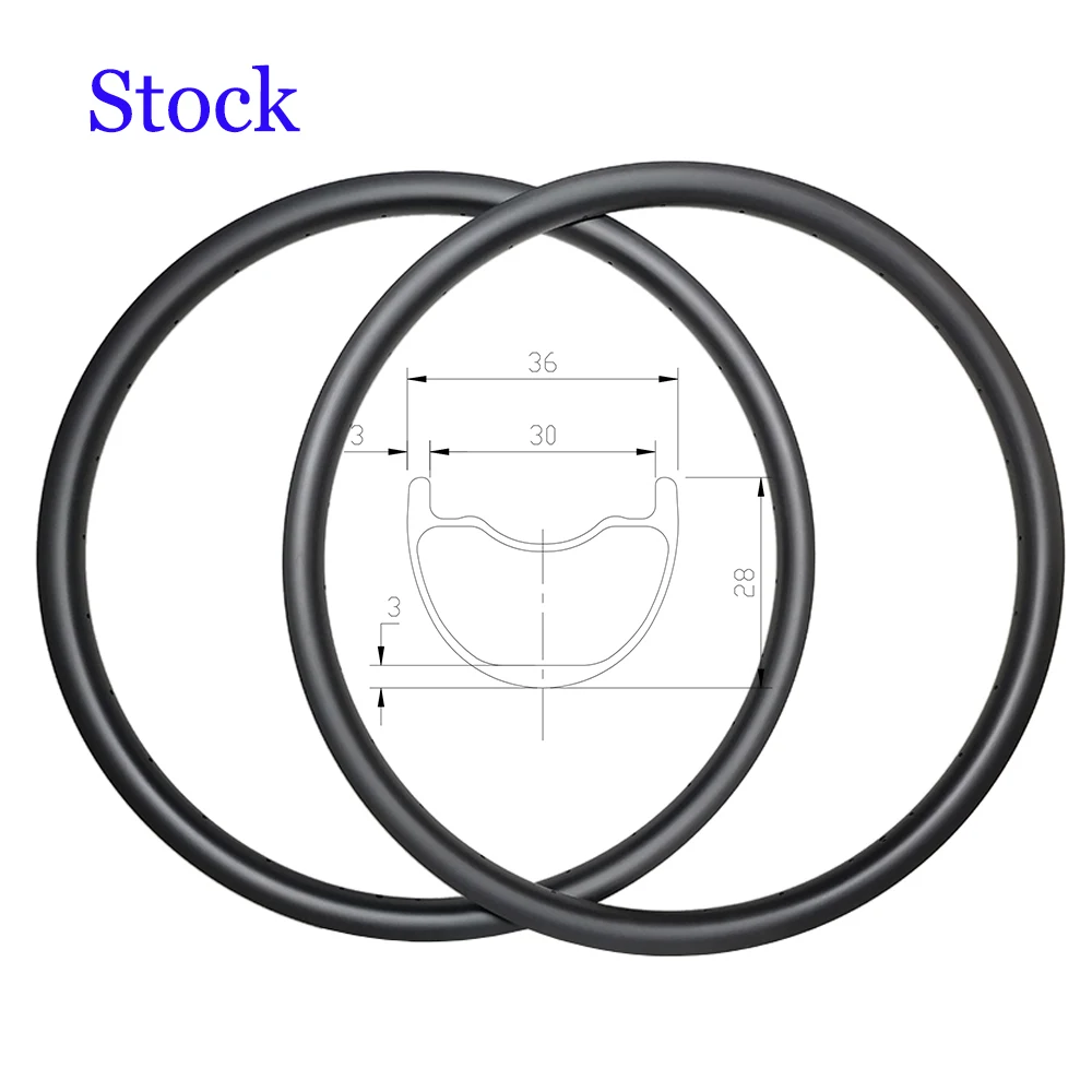 

360g 29er MTB 36mm Clincher Tubeless Carbon Rims 28mm Deep MTB XC SL 30mm Inner Width 24H 28H 32H Mountain Bike Wheel UD Matt