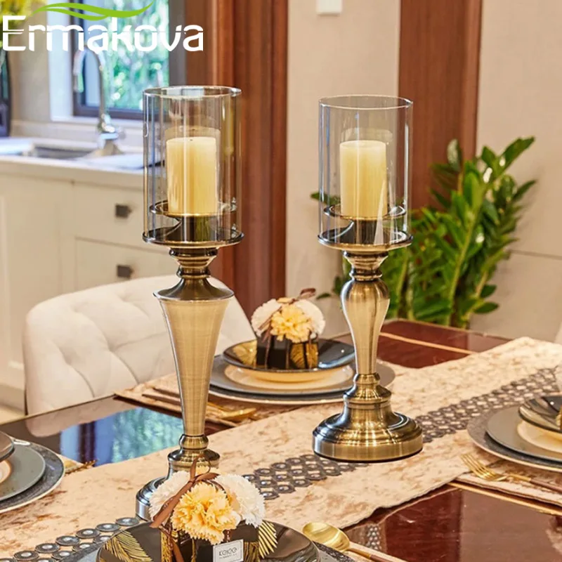 Металлический канделябр ERMAKOVA ретро подсвечник обеденный свадебный подарок