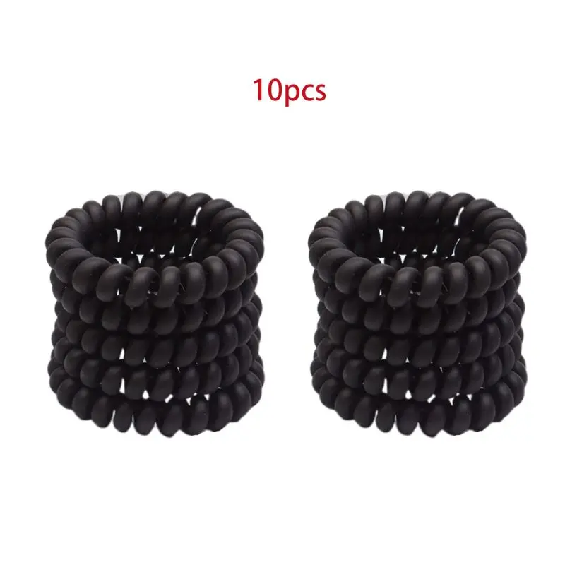 

2020 Simple Women Hairband High Elasticity Girls Hair Rings Telephone Coil Head Rope