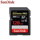 Карта памяти SanDisk Extreme Pro, высокоскоростная UHS-II-камера U3 на 32 ГБ, 64 ГБ, 128 ГБ, до 300 МБс.