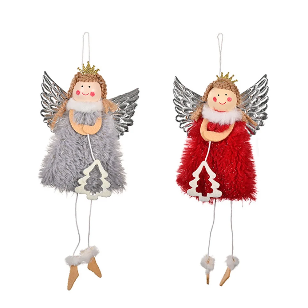 

2pcs Xmas Style Pendants Lovely Festival Angel Decors Christmas Scene Decors