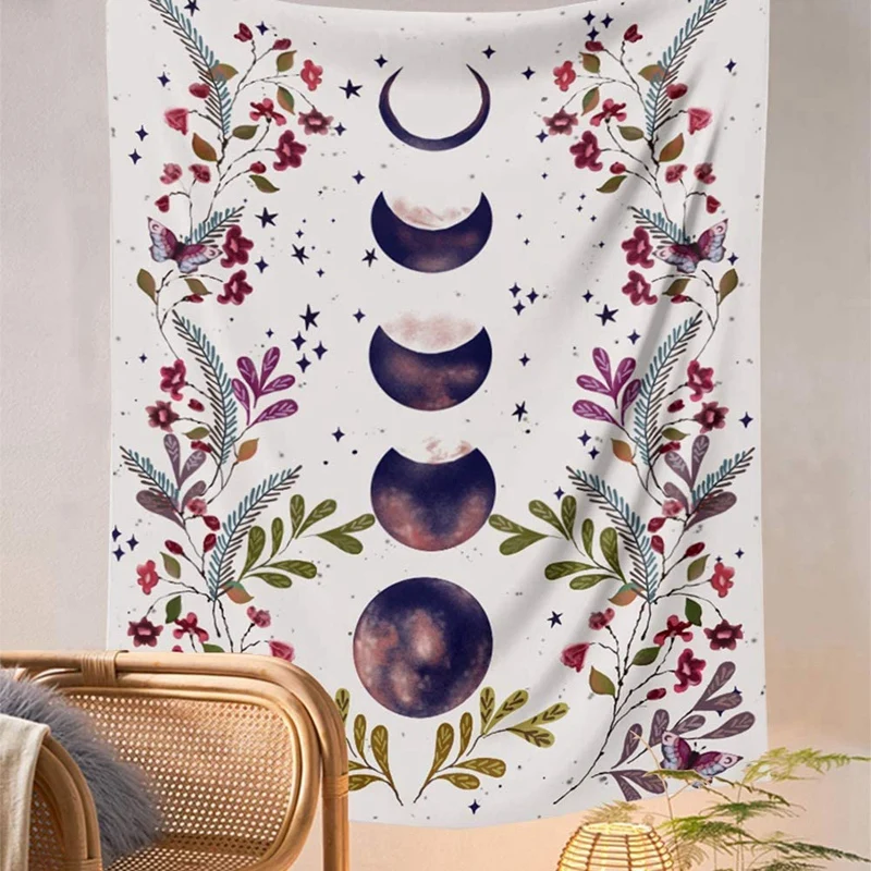 Фаза Луны гобелен настенный лунным светом черный гостиной оригинального дизайна