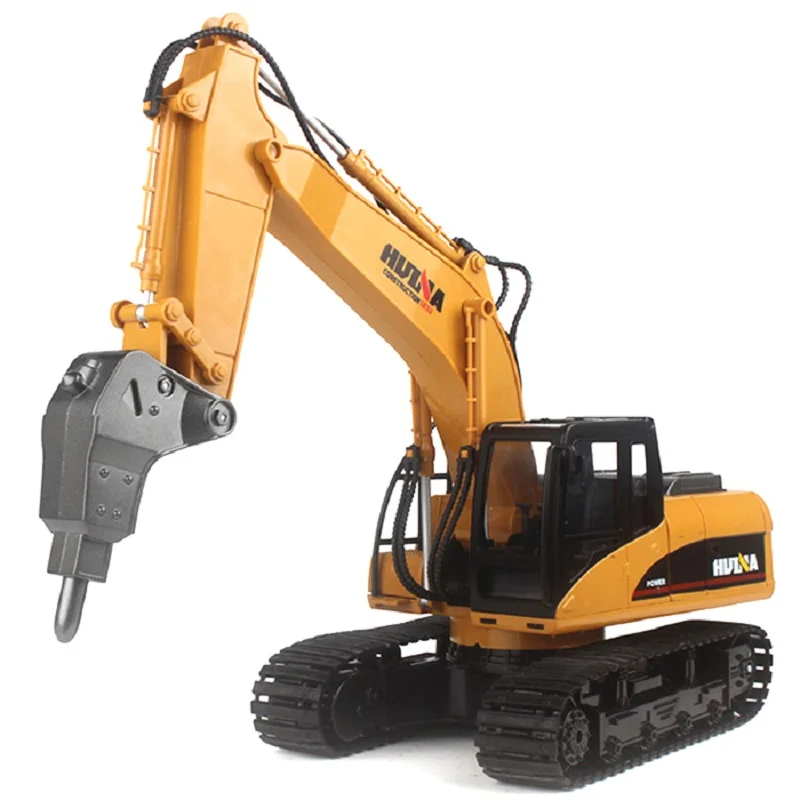 HuiNa 560 1:14 2 4G 16CH Металл RC экскаватор сплава бурения грузовик RTR с сломанной разборки