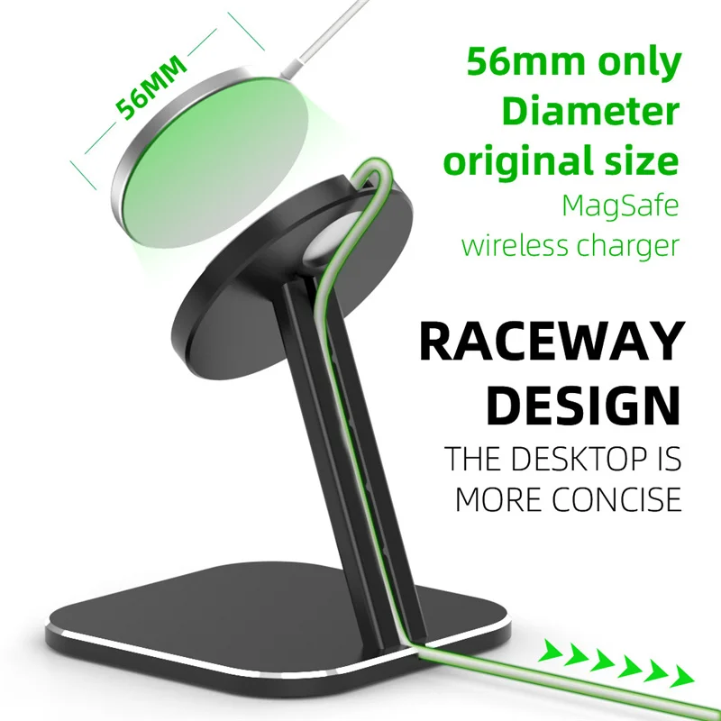 

15W Magnetic Charger Wireless Charging Stand Hanging Charging Stand for Magsafe iPhone 12Mini 12 Pro Max 360 Degree Phone Stand