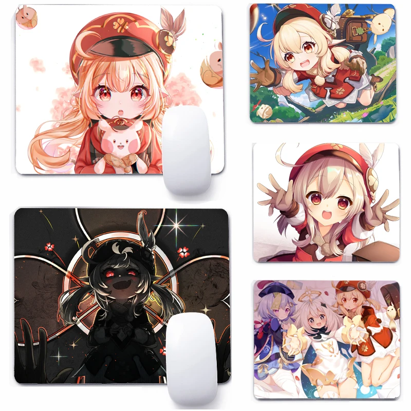 

Игровой коврик для мыши Klee Genshin Impact, Нескользящий Резиновый базовый водонепроницаемый офисный коврик для мыши, Настольный коврик, настольны...