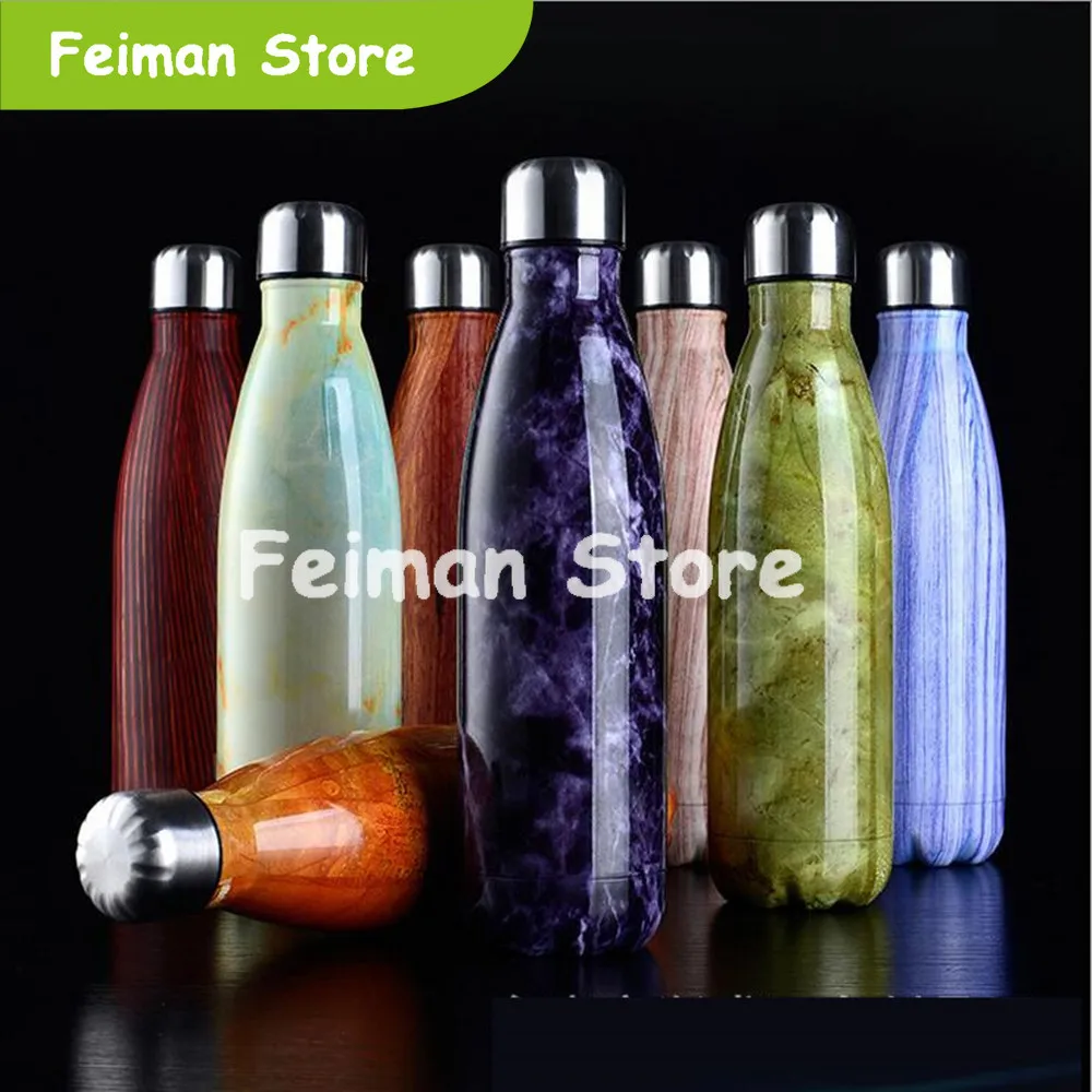 500/1000 мл двухслойная Изолированная вакуумная колба из нержавеющей стали бутылка