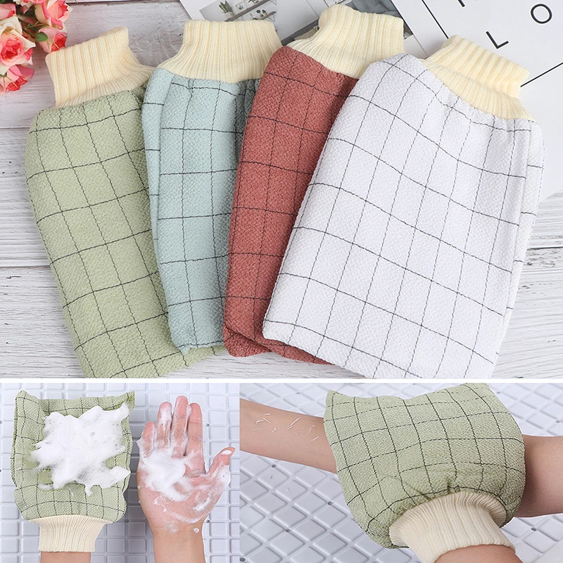 

Korea Tape Back Brush Scrub Gloves Exfoliating Body Towel Massage Shower Scrubber Exfoliating Sponge Wash Bath Gloves 2 Styles