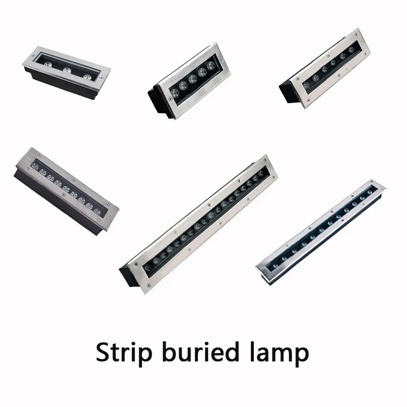 

220v 12v Spot Long Buried Lamp Courtyard Embedded Lawn Floor Tile Underground Strip Deck Lights Step Door Sill Stair Led Light