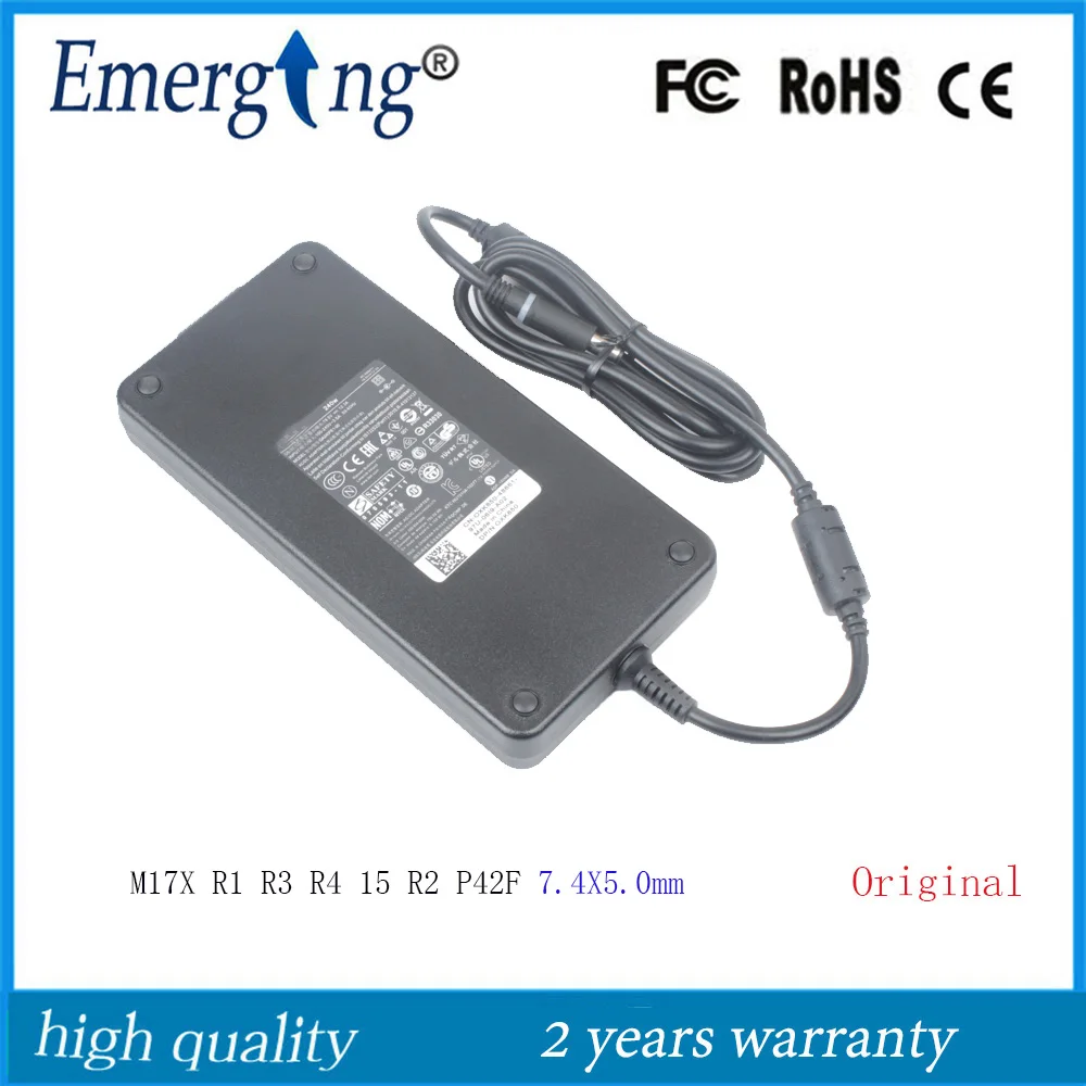 

19.5V 12.3A 240W 7.4X5.0mm Original AC Laptop Adapter For Dell Alienware M17X R1 R3 R4 15 R2 P42F