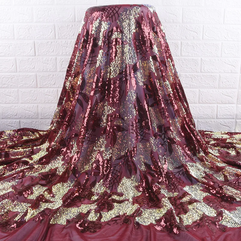 Кружевной топ с блестками красного вина блестящий французский тюль африканская