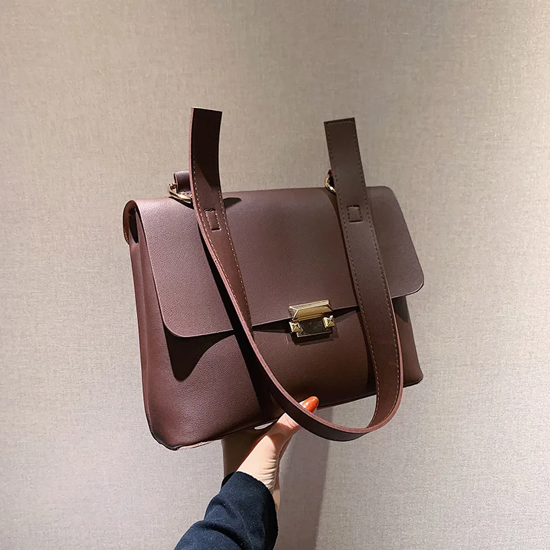 Однотонные дизайнерские дамские сумочки в стиле ретро Роскошные Сумки из