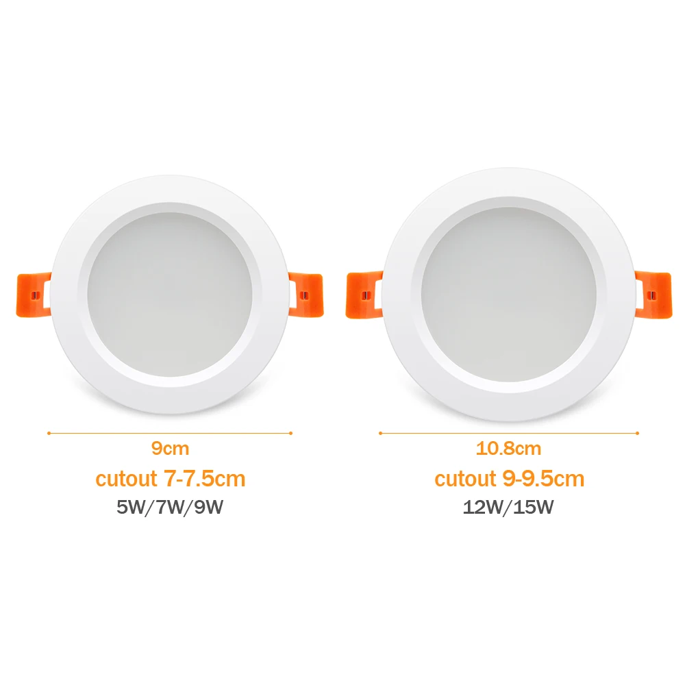 Водонепроницаемый светодиодный потолочный светильник 12 Вт 15 Водонепроницаемые