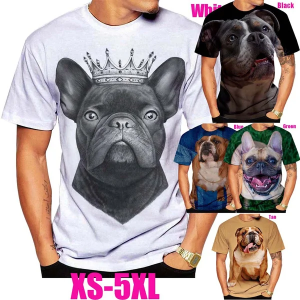 

The latest fashion French Bulldog 3D printing men's t-shirt casual shirt cute tops