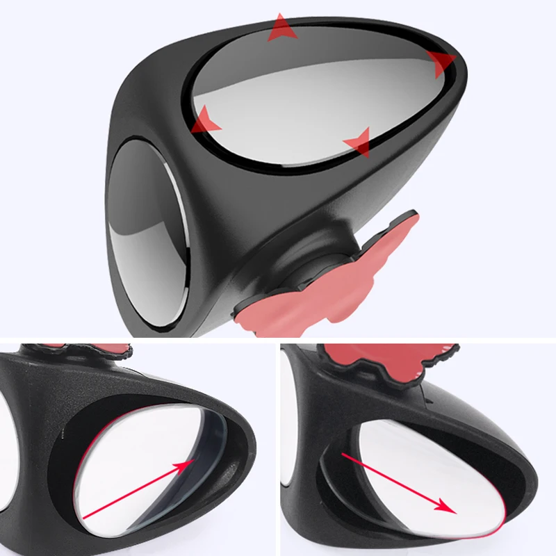 

Lsrtw2017 Car Rearview Helper Round Mirror Blind Area Helper for Skoda Kodiaq 2016 2017 2018 2019 2020 Accessories