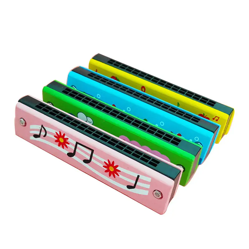 Профессиональная гармоника с 16 отверстиями для начинающих 5 дюймов деревянная