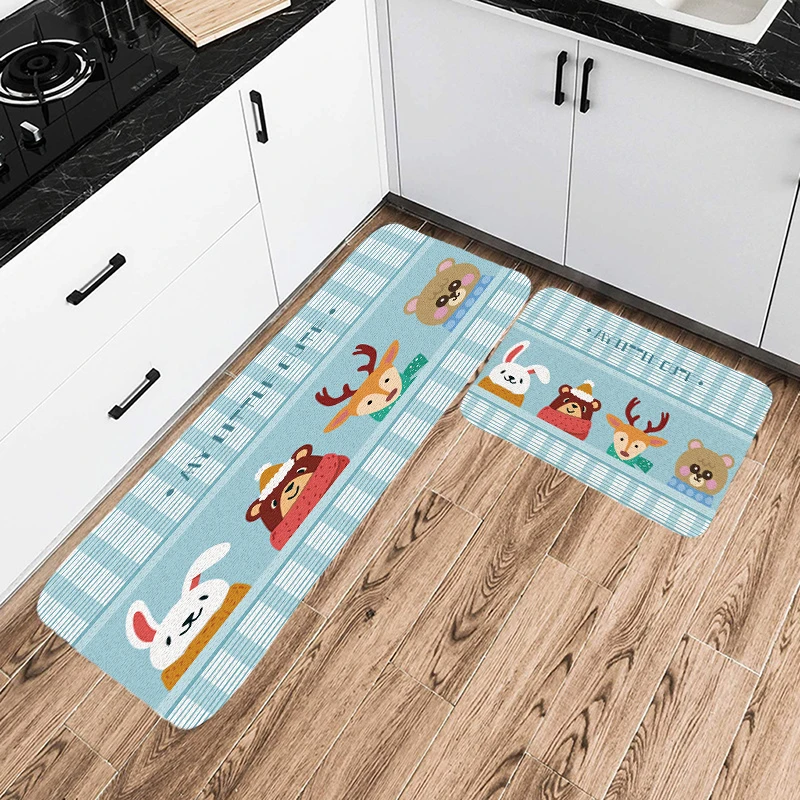 Carpet Doormat Funny Kitchen Entrance Door Mat Anti-slip Floor Rug Bathroom Area Hallway 50x80cm Cartoon Printing Design | Дом и сад