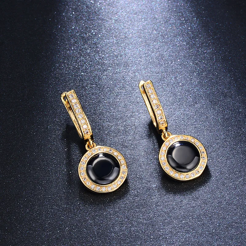 Классические керамические серьги MAIKALE круглые Высококачественные золотые с