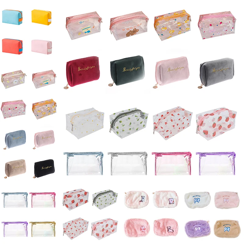 

Waterproof Transparent Pencil Case PVC Stationery Gift Girls Students Pencil Bag Kawaii Makeup Cosmetic Bag Travel Bags