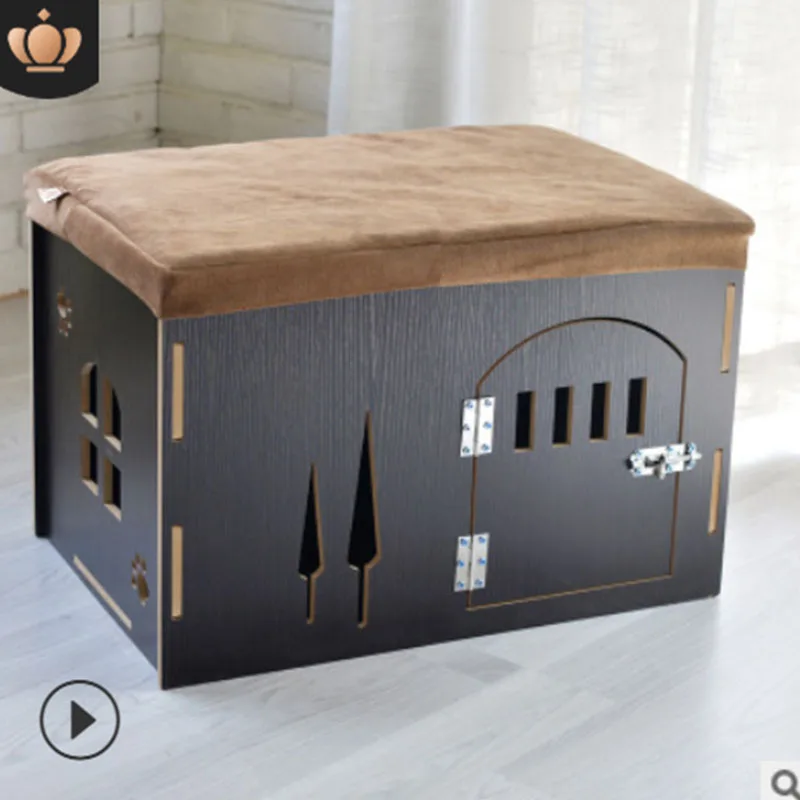 Новинка 2020 года. Четырехсезонный деревянный домик для питомцев кошек и кроликов.