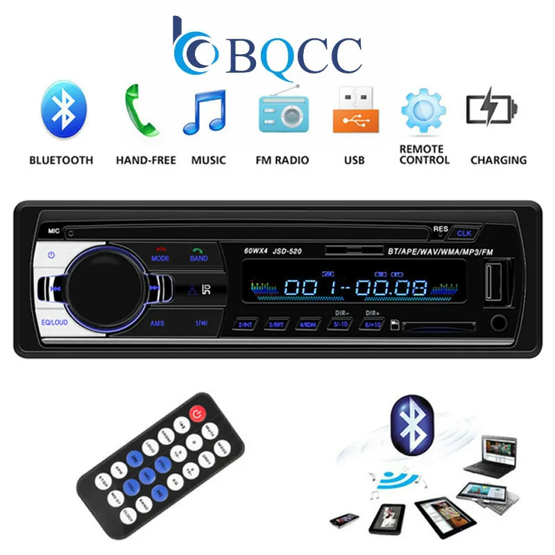 Авторадио 1 din стерео bluetooth usb аудио mp3 рекордер sd aux вход oto teypleri автопроигрыватель