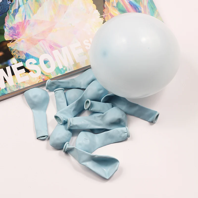 Light Blue 50 пачка 5 дюймов пастельные макарун латексные шары Детские латексные день рождения, мероприятие, вечеринка, свадебные украшения - Цвет: Light Blue