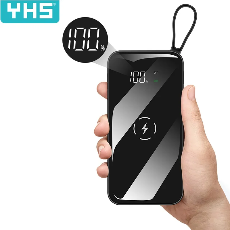 Беспроводной внешний аккумулятор водонепроницаемый полноэкранный портативный