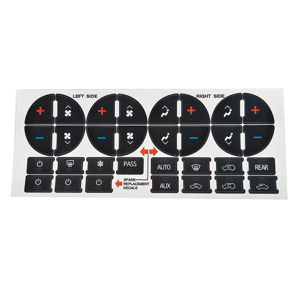 Автомобильный радиоприемник кондиционер кнопка управления наклейка ремонт