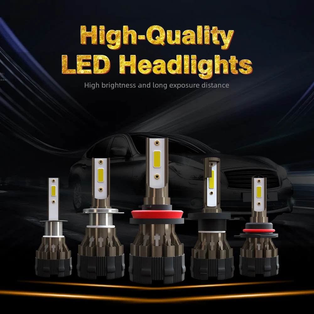 

2pieces LED Car Headlight Bulbs H1 H8 H9 H10 H11 H7 H4 HB2 HB3 HB4 9006 9003 9005 Auto Headlamps 36W 6000LM 6000K for 9V to 36V