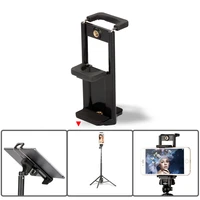 1pc mobile phone ipad tablet fixing clip live stand holder mount selfie phone desktop stand clamp for iphone camera universal