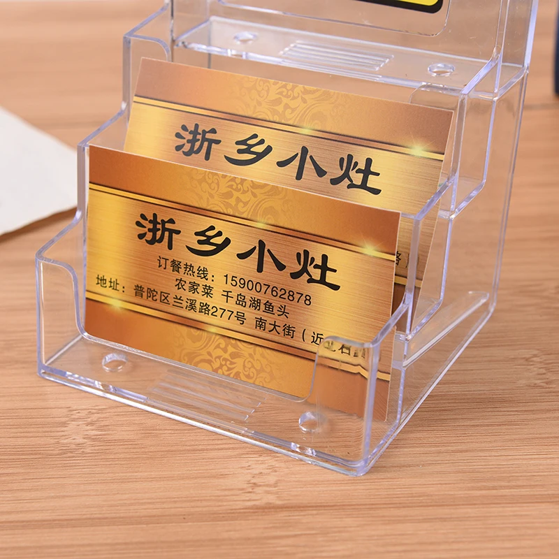 4 кармана для рабочего стола прозрачный акриловый Бизнес держатель карт