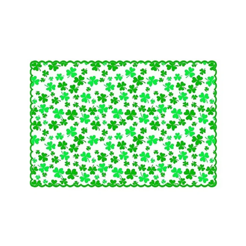 

s Irish Festival For Clover Table Flag St. Patrick's Day Decoration St. Patrick'S Day Green Tablecloth