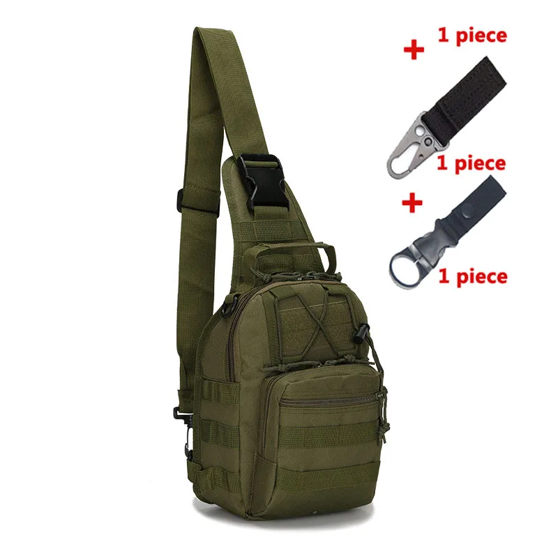 bag with hooks Тактическая сумка на плечо, уличная камуфляжная армейская Военная слинг-рюкзак, рюкзаки для спорта, кемпинга, охоты, путешествий, нагрудная сумка - Цвет: bag with hooks