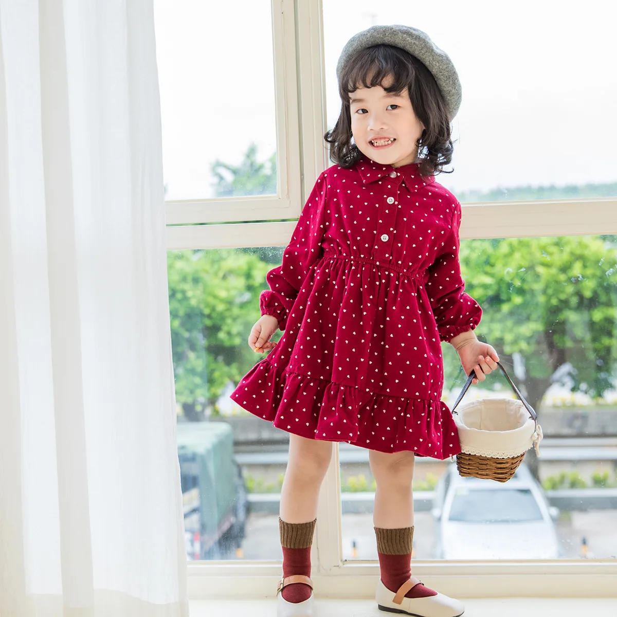 Осенние детские платья хлопковые с длинными рукавами для девочек платье малышей