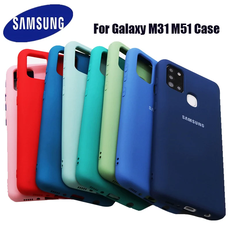 Чехол для телефона Galaxy M51 M31 жидкий силиконовый шелковистый мягкий сенсорный