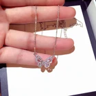 Женское Ожерелье-бабочка Huitan с фианитами