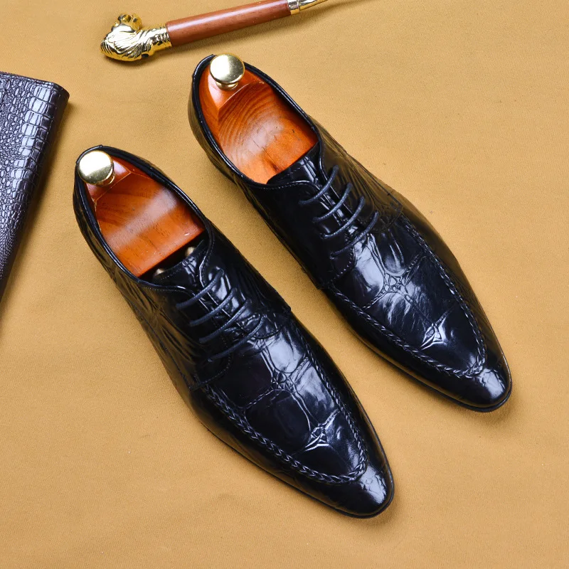

fashion business casual all-match Men's 2020 handmade leather shoes
