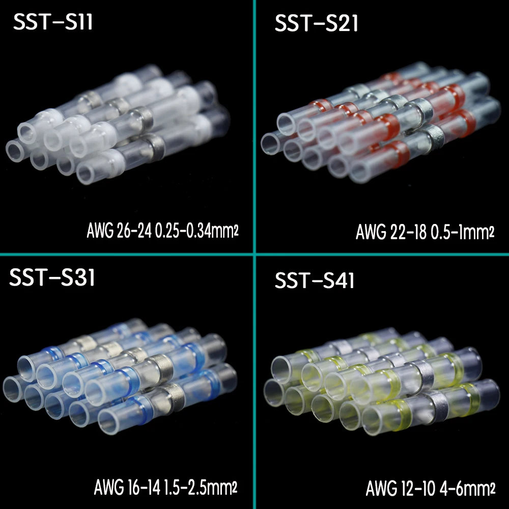 Водонепроницаемый паяльный уплотнитель проводной терминал красный разъемы AWG