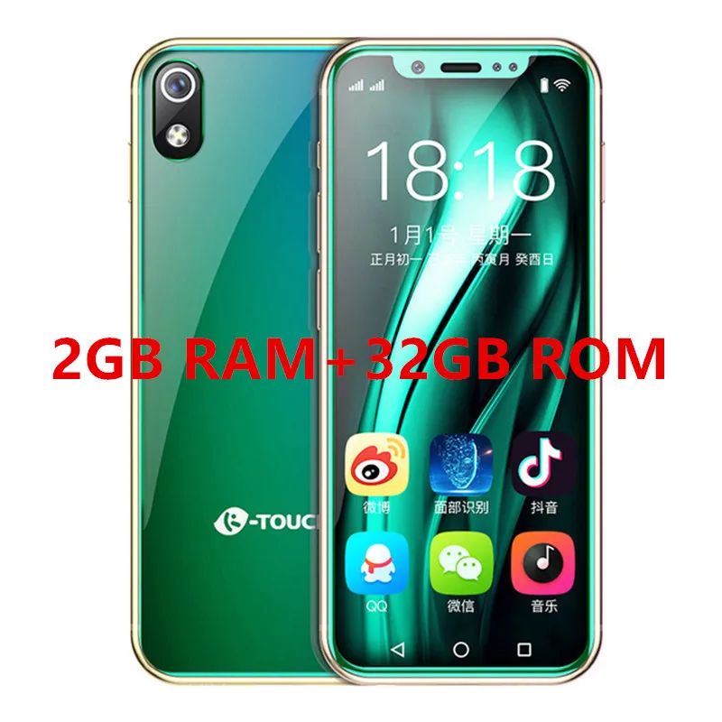 32GB ROM Green I9 маленький смартфон 4G LTE 3," Mtk6739 четырехъядерный Android 8,1 2 Гб ram+ 16GM/32 ГБ Rom 8.0MP gps карманный мини-телефон на базе Android - Цвет: 32GB ROM Green