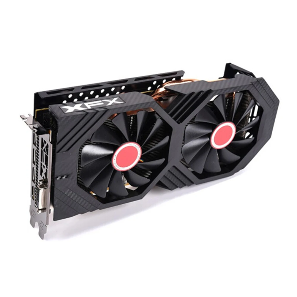 Verkaufen XFX Radeon RX580 4GB DDR5 Video Karte AMD GPU RX 580 4GB PC Gaming Grafiken Karten Desktop VIdeo Spiel Video Verwendet Karte Karten