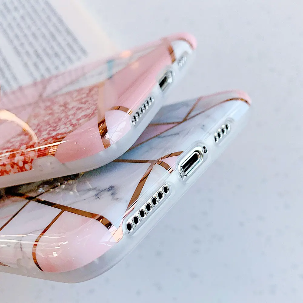 KISS чехол для телефона iPhone 11 Pro Max XS XR 6 6S 7 8 Plus X MAX гальванический геометрический