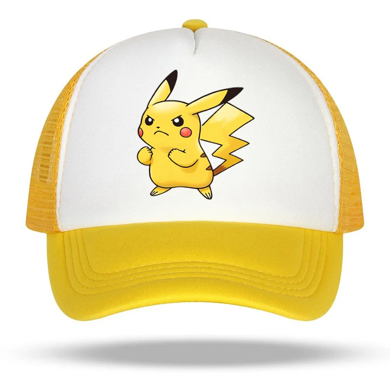 

Бейсболка NewThe Pikachu для мальчиков и девочек, хлопковая кепка от солнца, с козырьком, для улицы, 2021The