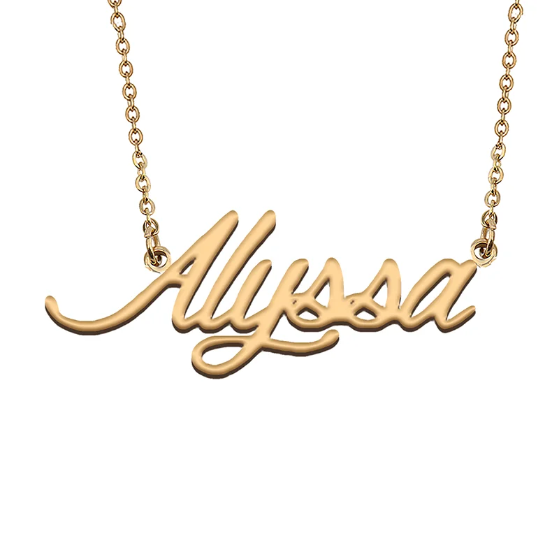 

Alyssa Custom Name Necklace Customized Pendant Choker Personalized Jewelry Gift for Women Girls Friend Christmas Present