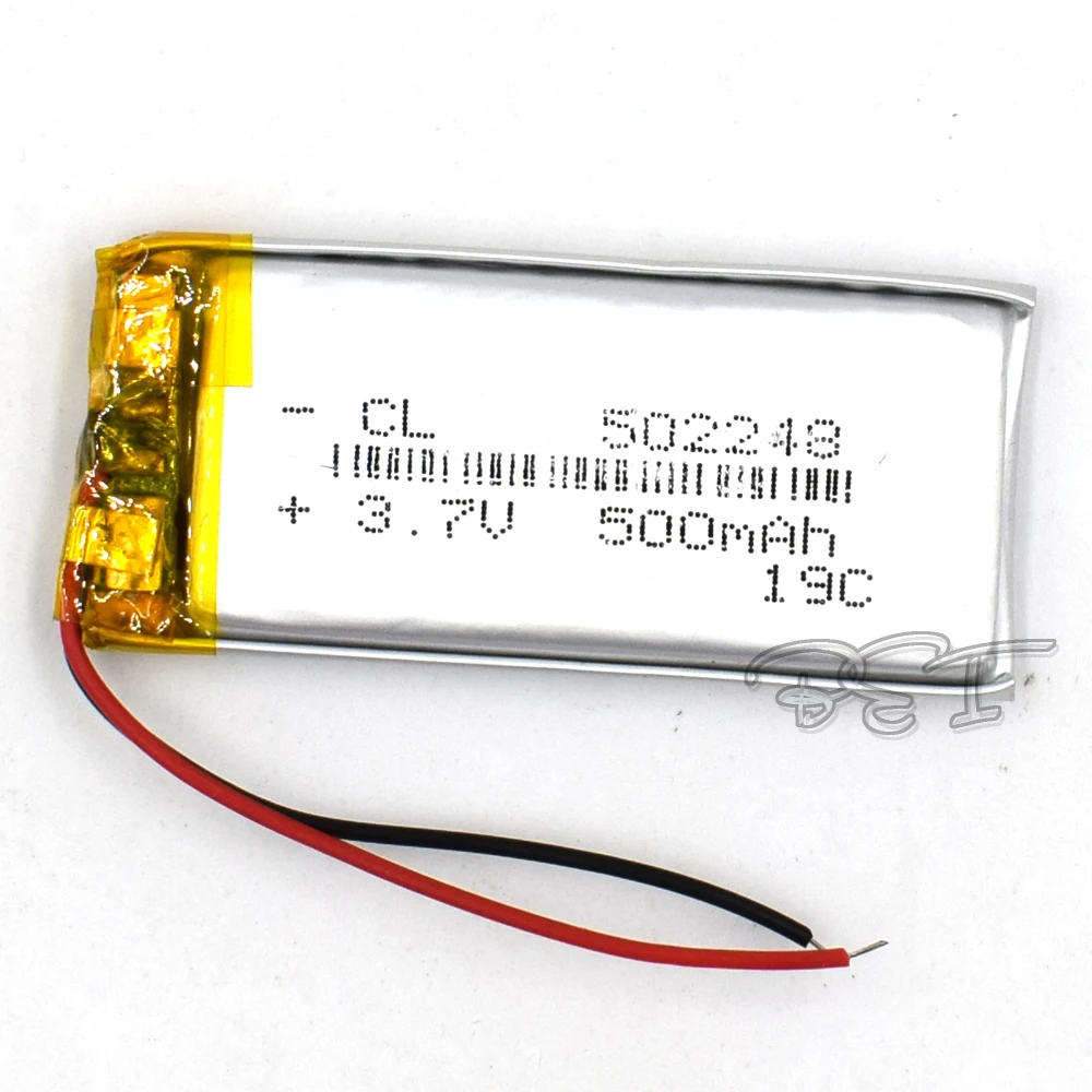 

3.7V 500mAh Rechargeable Li-Polymer 502248 Li-ion Lithium Cell Battery For MP3 MP4 Game Player Mouse PSP Lampe Speaker Toys