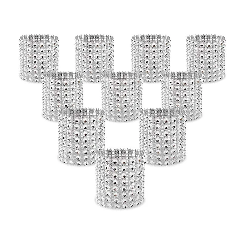 100 шт Стразы Кольца для салфеток держатели украшение установки места Свадебные