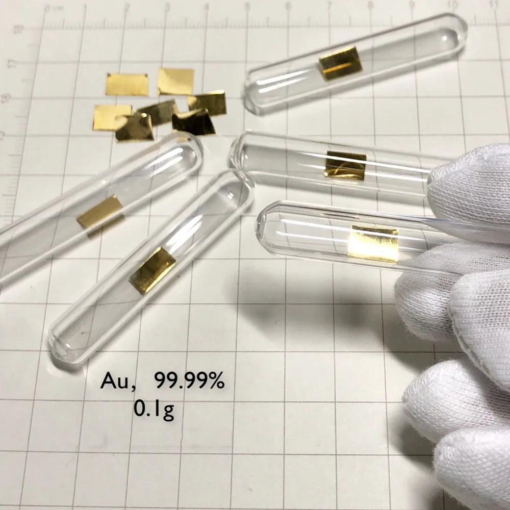 

0,1 г/шт. полированный золотой лист, стеклянное герметичное золото, чистое золото Au 99.99%