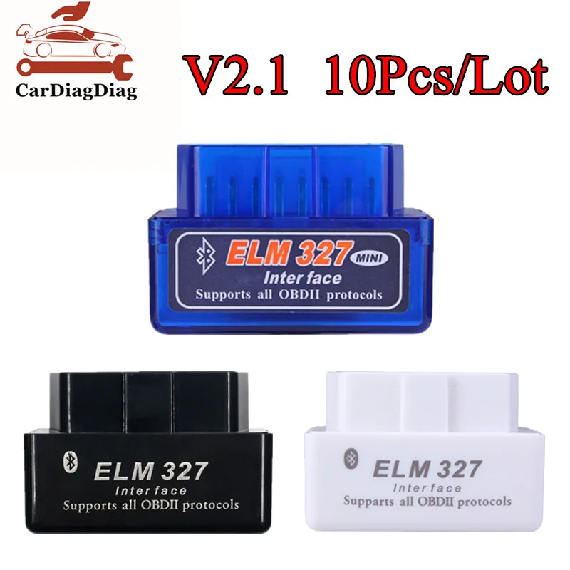 

Автомобильный диагностический мини-сканер ELM327 V2.1 с Bluetooth, 10 шт.